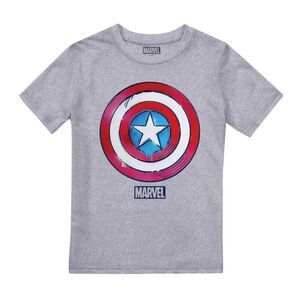 Captain America Childrens/Kids Drip Shield T-Shirt / Sports Gray